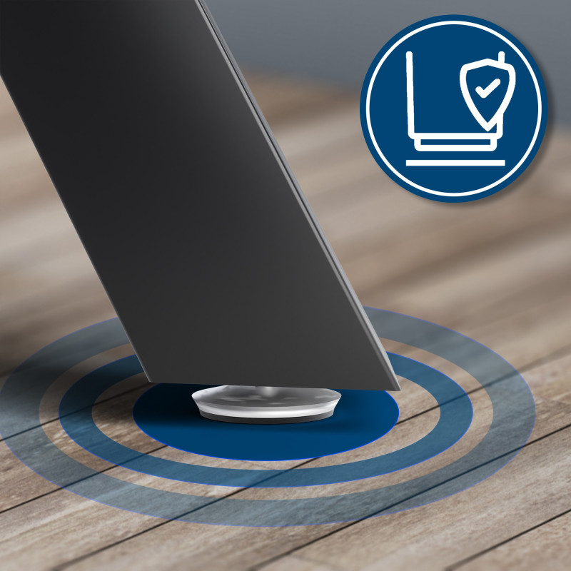 2 gambe per tavolo Stanton 80x14x72 cm nere