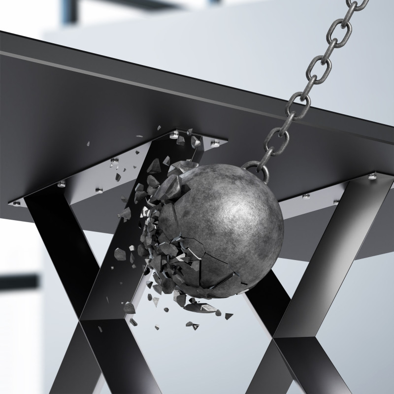 2 gambe per tavolo Stanton 80x14x72 cm nere