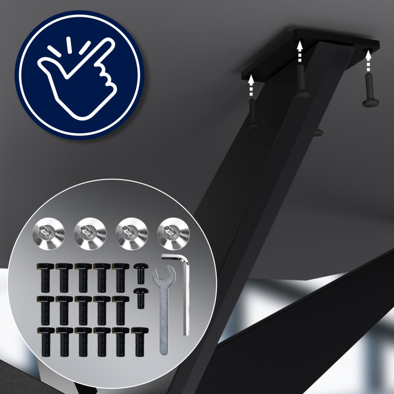 Pies de mesa Delmont 95x95 cm negros