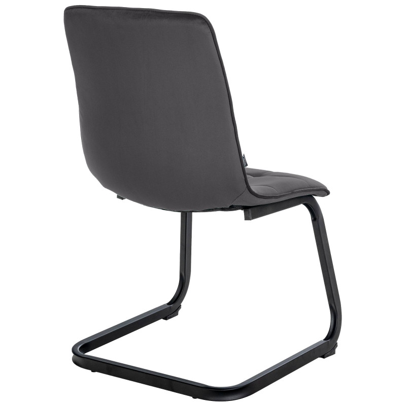 Ensemble de 2 chaises de salle à manger Vermont en velours noir