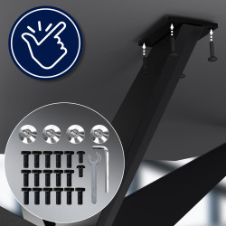 Pies de mesa Delmont 130x130 cm negros