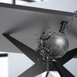 Pies de mesa Delmont 130x130 cm negros