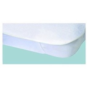 Protege-matelas Alese impermÈable Elasretane Èponge bouclette 100% coton 80x190 cm blanc