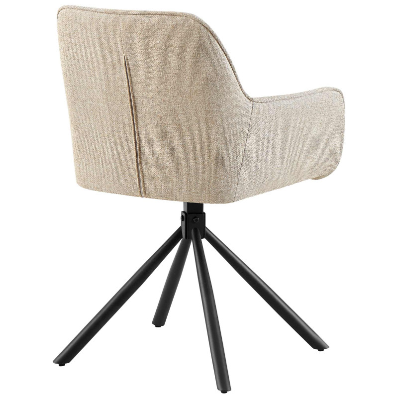 Chaise Tipton en tissu taupe