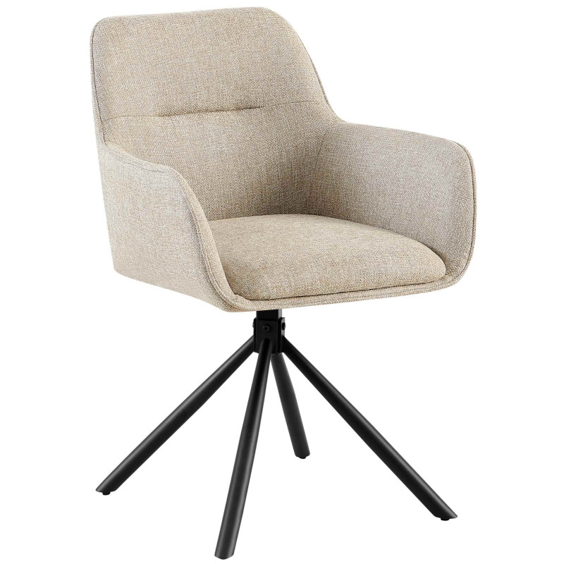 Chaise Tipton en tissu taupe