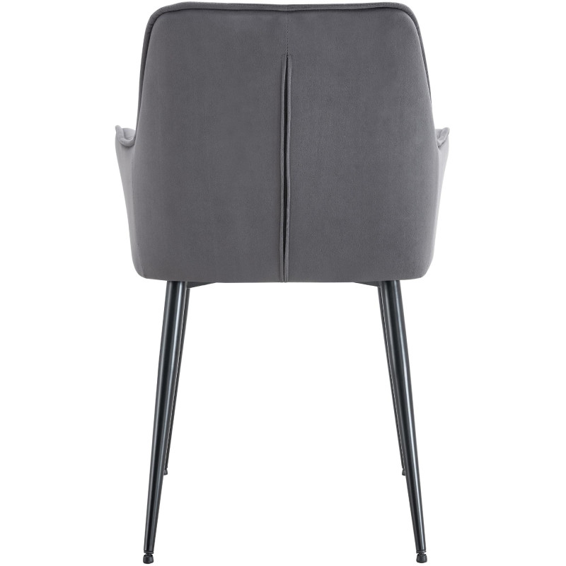 Chaise de salle à manger en velours Ferndale gris foncé