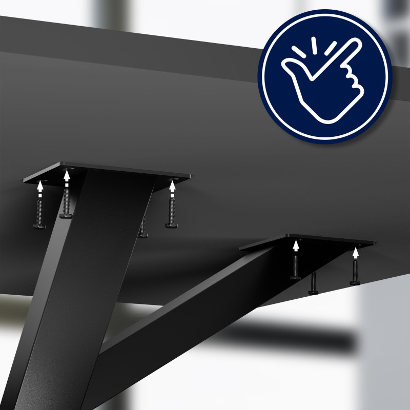 Piedi da tavolo Finney 120x60x72 neri