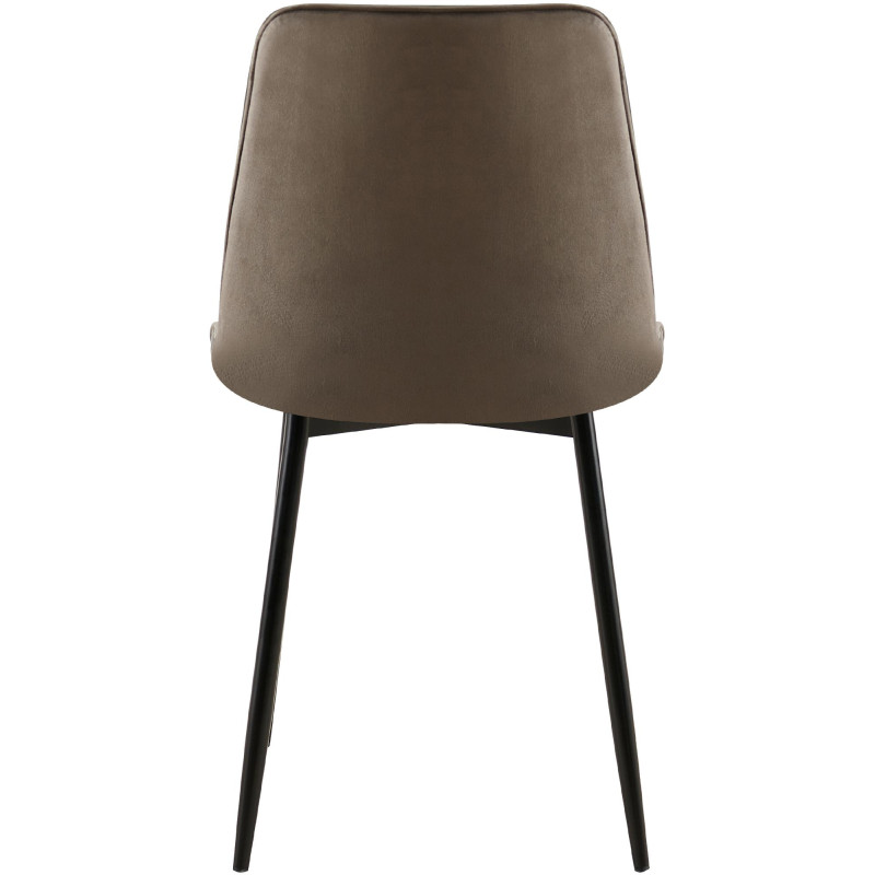 Chaise de salle à manger Gifford en velours anthracite