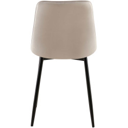 Chaise de salle à manger Gifford en velours gris