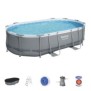 Kit Piscine hors sol tubulaire BESTWAY - Power Steel™- 488 x 305 x 107 cm - Ovale (Livrée avec une échelle, une bвche, un épurat