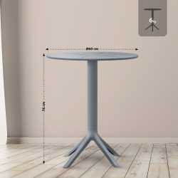Table ronde Lacota, 60 cm de diamètre, anthracite