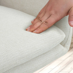 Chaise de salle à manger Pickett en tissu crème