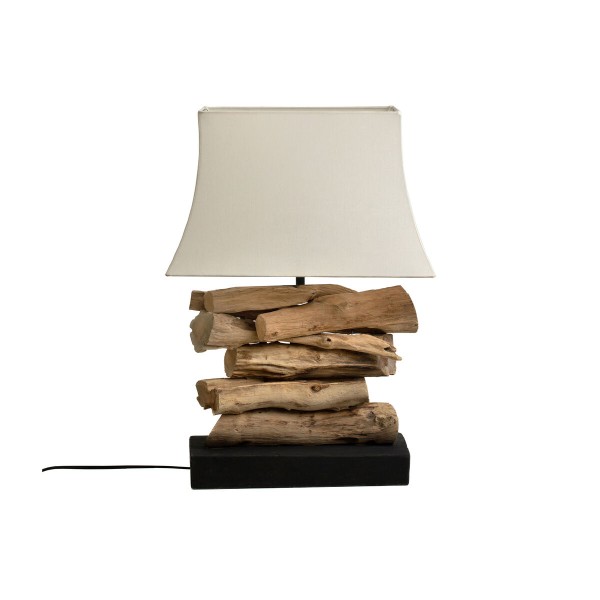 Lampe de bureau Romimex Naturel bois de teck 220-240 V 30 x 50 x 15 cm E27