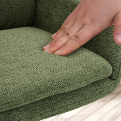 Chaise de salle à manger Pickett en tissu vert