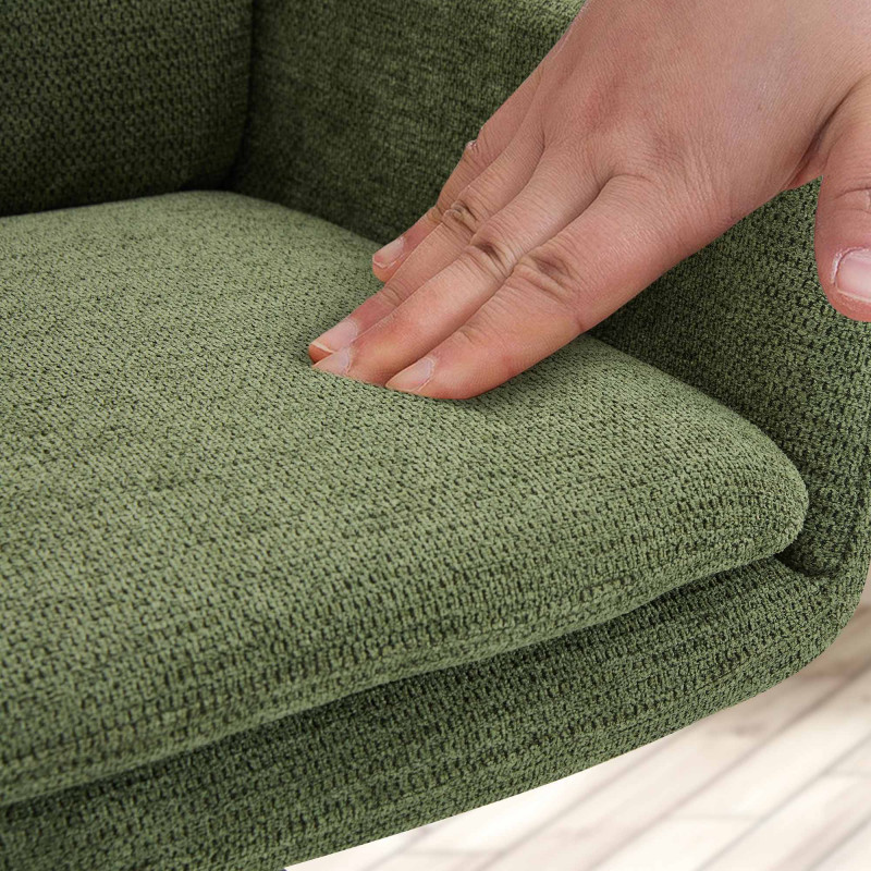 Chaise de salle à manger Pickett en tissu vert
