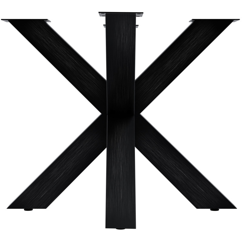 Pieds de table Harlan 85x85x71 noir industriel
