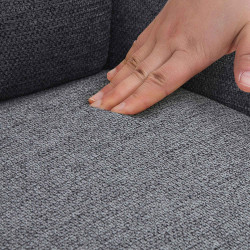 Chaise de salle à manger Pickett en tissu gris foncé
