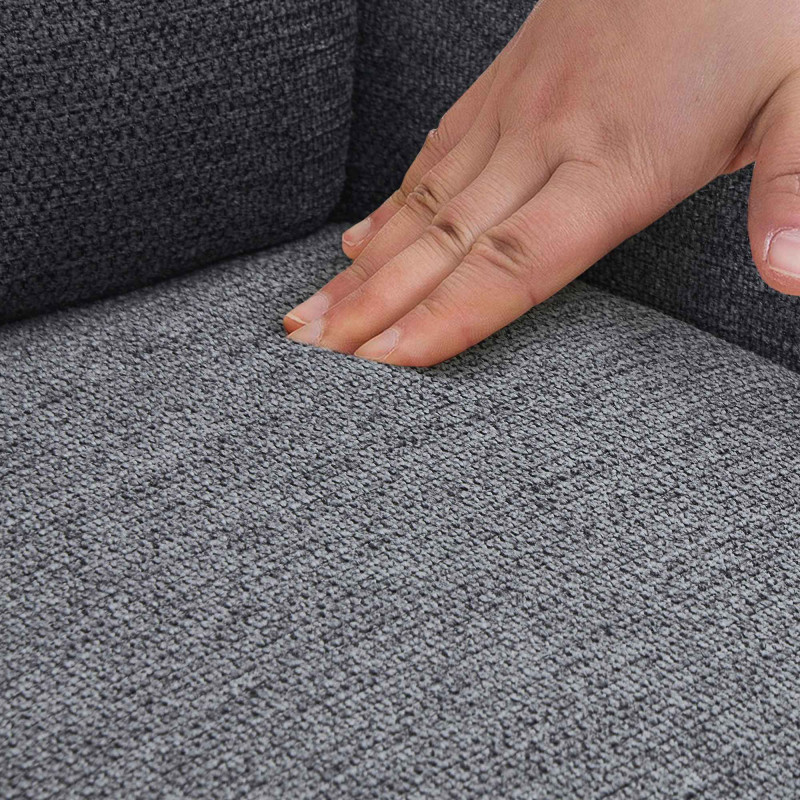 Chaise de salle à manger Pickett en tissu gris foncé