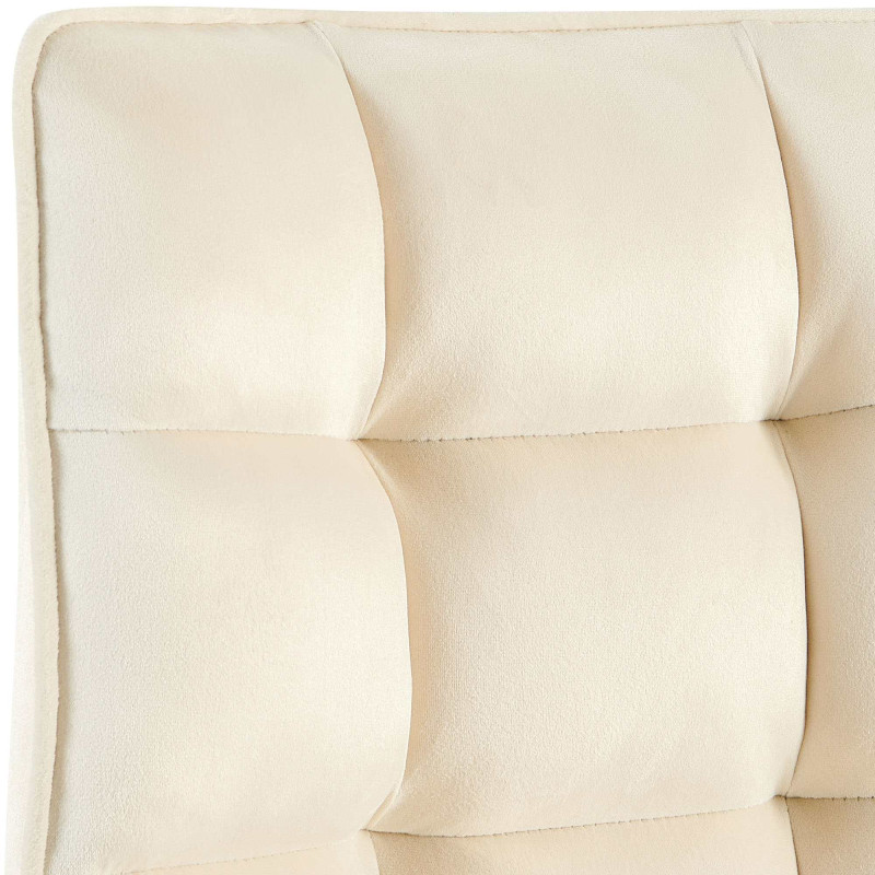 Chaise Saranda en velours crème
