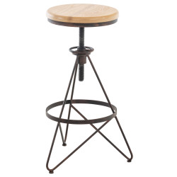 Lot de 2 tabourets de bar Karla bronze
