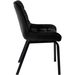 Chaise Saranda en velours noir