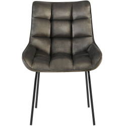 Chaise Saranda en velours anthracite
