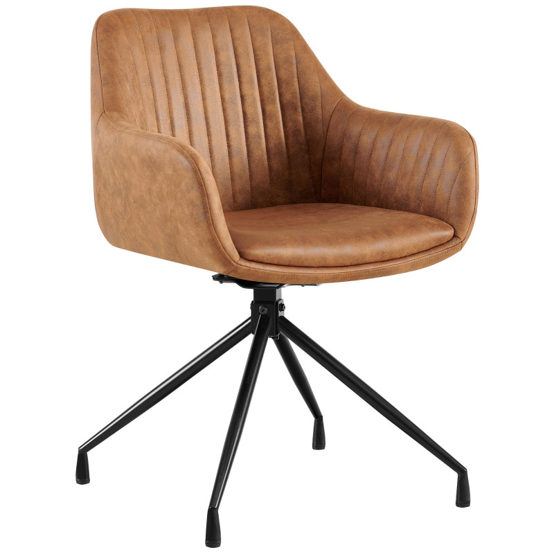 Chaise de salle à manger vintage Welby marron clair