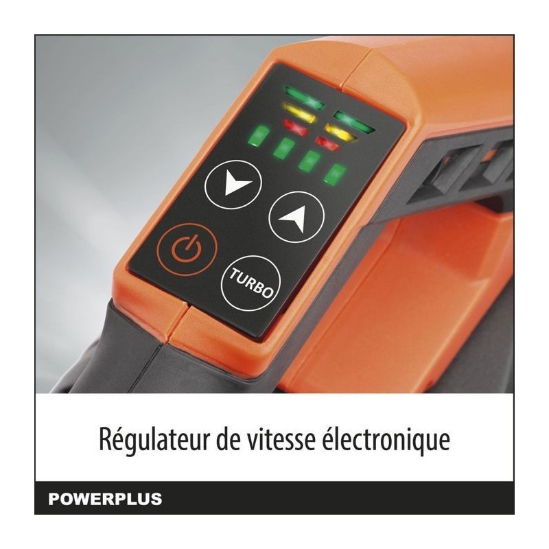 Dual Power Souffleur de Feuilles a Batterie POWDPG7526 - 40 V, Ramasseur de Feuilles, 200 km/h, sans Batterie ni Chargeur