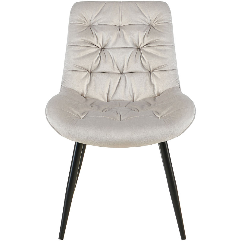 Chaise de salle à manger Rossford en velours gris