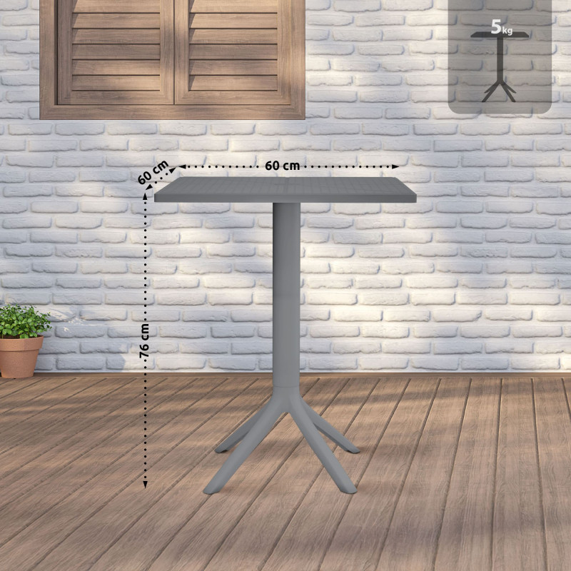 Table Nuvela 60x60 cm gris foncé