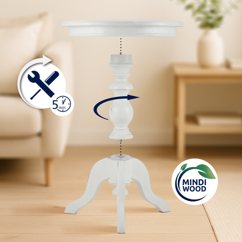 Mesa de apoio Wiva branco antigo