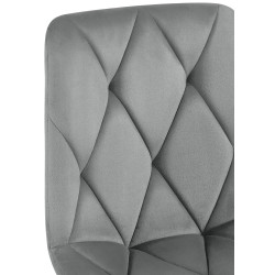 Chaise de salle à manger Clairton en velours gris foncé
