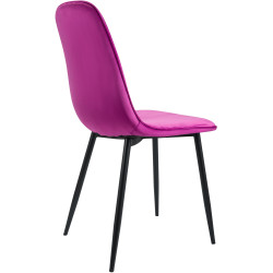 Chaise de salle à manger Maryam en velours violet