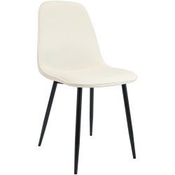 Silla de comedor Maryam terciopelo crema
