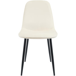 Silla de comedor Maryam terciopelo crema
