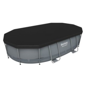 Kit Piscine hors sol tubulaire BESTWAY - Power Steel™- 488 x 305 x 107 cm - Ovale (Livrée avec une échelle, une bвche, un épurat