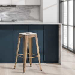 Tabouret de bar Joshua doré