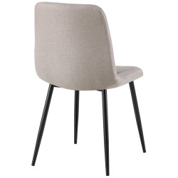 Chaise de salle à manger Clairton en tissu gris clair
