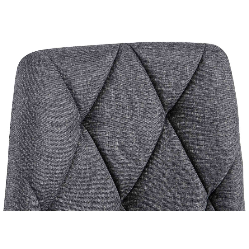 Silla de comedor Clairton de tela gris oscuro
