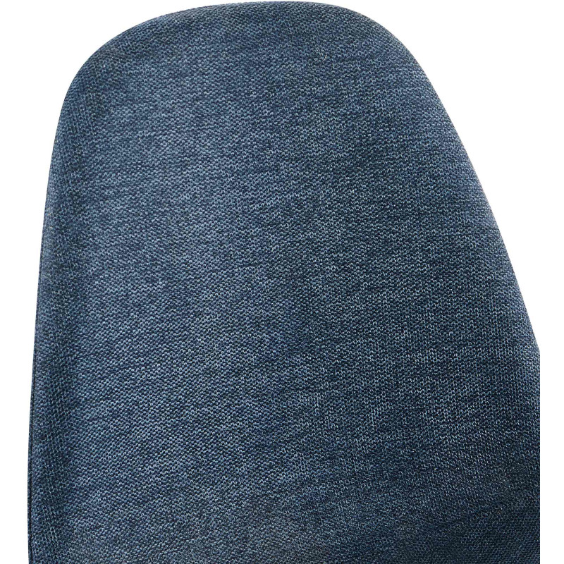 Silla de comedor Napier de tela azul oscuro
