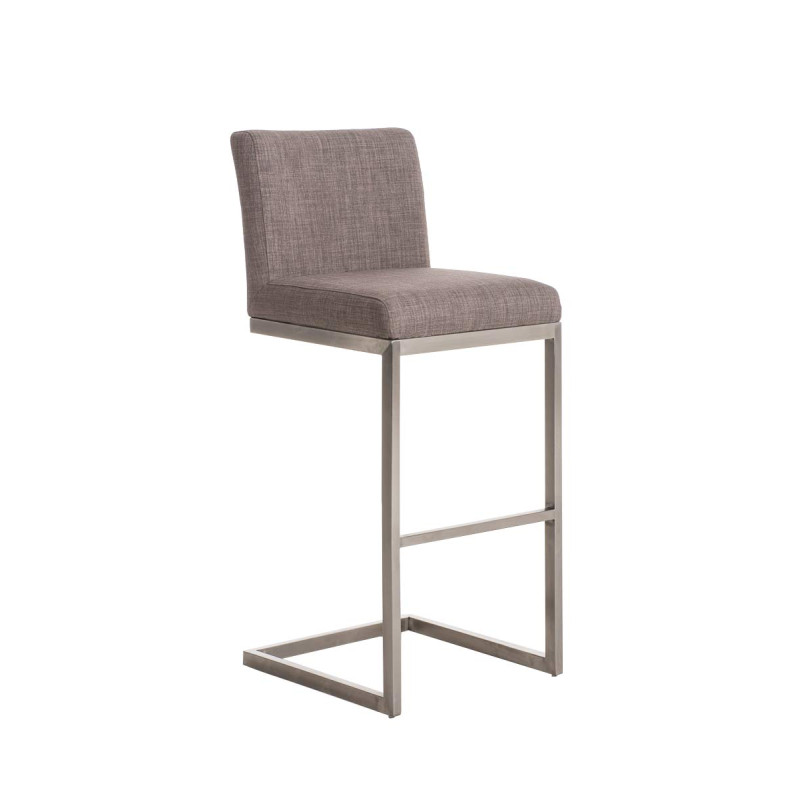 Tabouret de bar Paros tissu gris