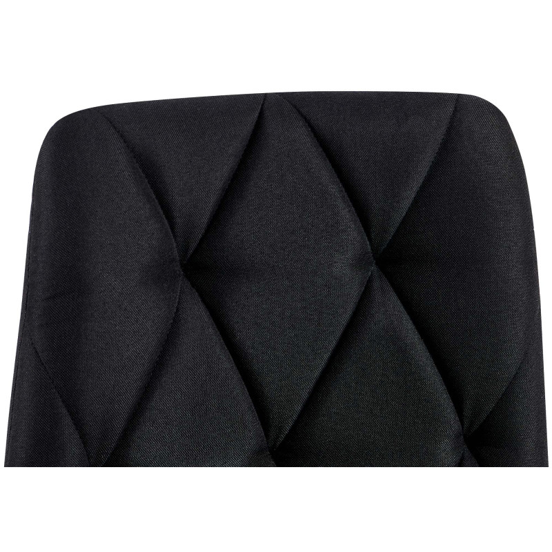 Juego de 2 sillas de comedor de tela Clairton negras
