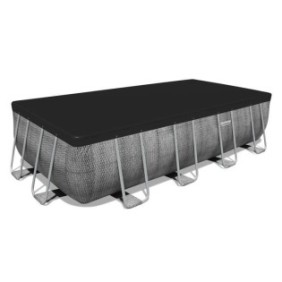 Kit Piscine hors sol tubulaire BESTWAY Power Steel™- 488 x 244 x 122 cm - Rectangulaire (Avec échelle, bвche, épurateur a cartou