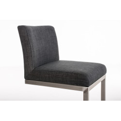 Tabouret de bar Paros tissu gris foncé
