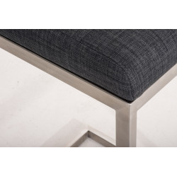 Tabouret de bar Paros tissu gris foncé