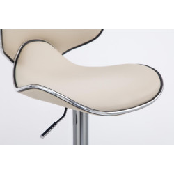 Tabouret de bar Las Vegas V2 chromé crème