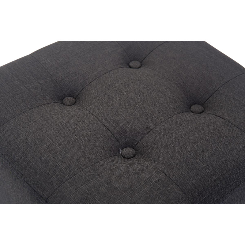 Lot de 2 tabourets Pharaon, gris clair et foncé antique
