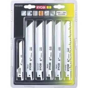 Pack de 6 lames scie sabre RYOBI OnePlus universelles bois et mÈtal 100/152 mm RAK06RB