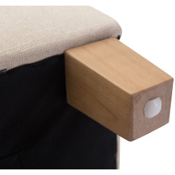 Pouf Pharaon, crème clair antique