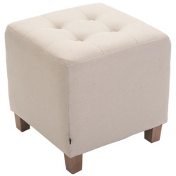 Lot de 2 Poufs Pharaon, crème clair antique